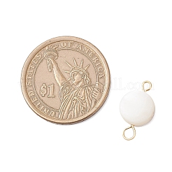 3 шт. плоские круглые подвески-соединители в виде натуральной пресноводной ракушки&nbsp;PALLOY-JF04019