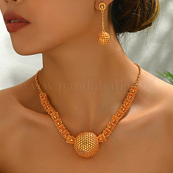 Элегантные комплекты из полого круглого ожерелья и серег из сплава Ближнего Востока для женщин TY5682