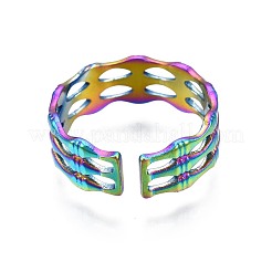 Кольцо-манжета из нержавеющей стали 304 в форме бамбука&nbsp;RJEW-N038-091