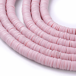 Плоские круглые бусины из глины ручной работы полимерные&nbsp;CLAY-R067-6.0mm-26