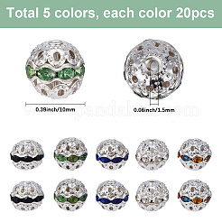 Бусины из сплава и страза RB-SC0001-17B