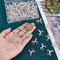 80 шт. подвески в виде лошади из сплава в тибетском стиле&nbsp;TIBEP-PH0001-86