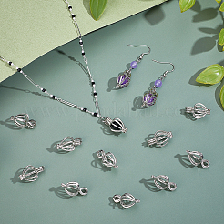 30 шт. подвески из полого сплава с бусинами-клетками&nbsp;KK-PH0014-14P