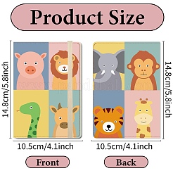 Прямоугольная кожаная обложка для путешествий на паспорт AJEW-WH20038-002