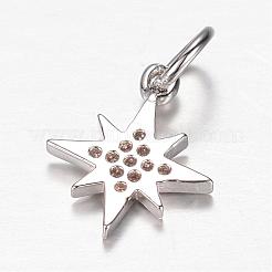 Латунные микро проложить кубического циркония подвески&nbsp;ZIRC-K045-07P