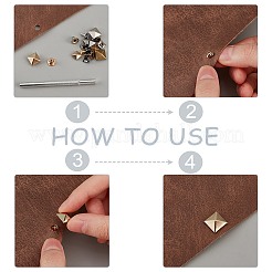 Латунь с железными плоскими квадратными заклепками&nbsp;FIND-WR0011-68