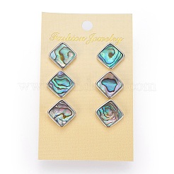 Латунь серьги EJEW-E252-06C