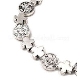 Браслеты из сплава бусин в тибетском стиле для мужчин и женщин BJEW-JB12284