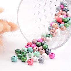 Круглые бусы из натурального дерева&nbsp;X-WOOD-Q017-8mm-M-LF