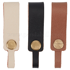 3шт. 3-х цветные брелки из коровьей кожи&nbsp;KEYC-CL0001-32