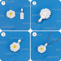 100 шт. 2-цветные плоские клеевые скобы из сплава в тибетском стиле FIND-SP0001-90