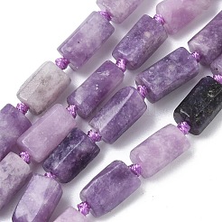 Натуральный лепидолит / пурпурный слюдяный камень бисер пряди&nbsp;G-C270-K15