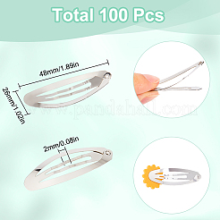 100 шт. железная заколка для волос&nbsp;PHAR-SC0001-002B