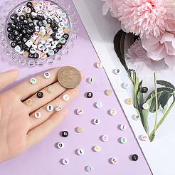 840шт 7 стиля непрозрачные акриловые бусины&nbsp;OACR-SP0001-27