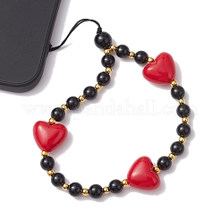 Акриловые мобильные ремешки из бисера HJEW-JM01825