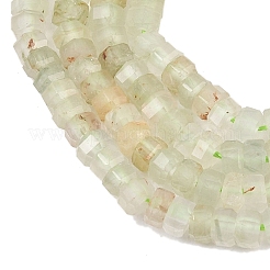 Нити бусин из натурального зеленого рутилированного кварца&nbsp;G-G345-C03-2x4mm