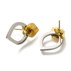 Серьги-гвоздики в форме капли из нержавеющей стали 304&nbsp;EJEW-C118-01D