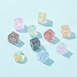 155шт 10 стильные прозрачные стеклянные бусины с кракле GLAA-FS0001-47