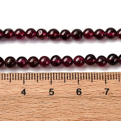 Гранат природный бисер нитей G-C226-A01-4mm