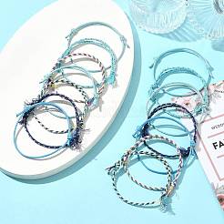 14шт. набор браслетов из хлопкового шнура 7 цветов для мужчин и женщин&nbsp;BJEW-FS00025-02