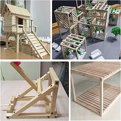 60шт 2 палочки для свечей из дерева WOOD-OC0002-27