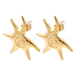 Серьги-гвоздики Vortex Spiral из нержавеющей стали 304&nbsp;EJEW-C169-02G