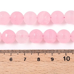 Нити бусин из натурального белого нефрита с эффектом матирования&nbsp;G-T138-10mm-209E