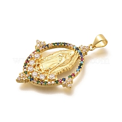 Религиозная тематика стойка покрытие латунь микропаве кубические циркониевые подвески&nbsp;KK-L226-007G-13