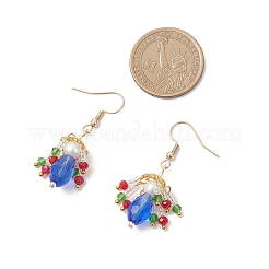 Серьги-подвески в виде стеклянных фонарей&nbsp;EJEW-MZ00629-01