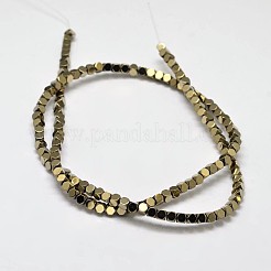 Гальванизировать немагнитных синтетический гематит бисер пряди G-I175-08