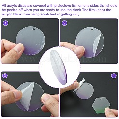 Прозрачные акриловые подвески с постепенным изменением OACR-CJC0010-01
