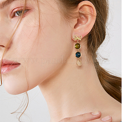 50 шт. фурнитура для сережек-гвоздиков из сплава в виде банта FIND-DC0005-03