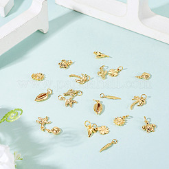 20шт 10 стиля латунные подвески&nbsp;KK-CW0001-07