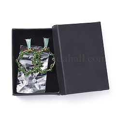 Стеклянные бусины болтаются ушными шпильками EJEW-JE03916-02