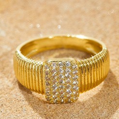 Кольца из латуни с микропаве&nbsp;FS-WGEE21A-04