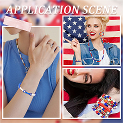 Непрозрачные акриловые бусины на тему дня независимости&nbsp;MACR-SC0001-82