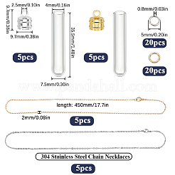 60шт. 6 стиля подвески в виде стеклянных бутылок желаний&nbsp;GLAA-SC0002-31