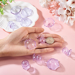 6 комплект прозрачных стеклянных колпачков GLAA-BY0001-07E