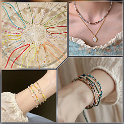 8 шт. 8 стиля железные/304 нержавеющие иглы для бисероплетения с изогнутой головкой для прядильщика бисера TOOL-BBC0001-09