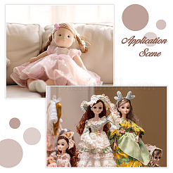 10шт пластиковый длинный прямой парик для куклы&nbsp;DIY-DC0003-96A