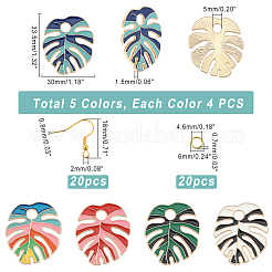 Набор для изготовления сережек в форме листьев своими руками DIY-PH0006-38