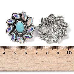 Серьги-гвоздики из сплава синтетической бирюзы&nbsp;LS-EJEW-U053-02AS