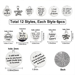 72 шт. 12 стиля подвески из сплава в тибетском стиле&nbsp;PALLOY-SC0003-31AS