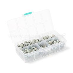 340шт 4 размера бусины из натуральной кунжутной яшмы / киви-яшмы G-LS0001-33