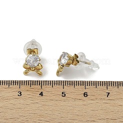 Серьги-гвоздики с бантом из нержавеющей стали 304&nbsp;LS-EJEW-A134-03G