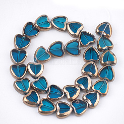 Стеклянные бусины с гальваническим покрытием &nbsp;EGLA-S188-09F