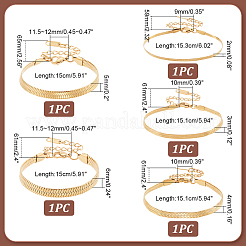 5шт 5 размера ионное покрытие (IP) 304 нержавеющая сталь браслеты-цепочки в елочку набор для мужчин и женщин BJEW-PH0004-37
