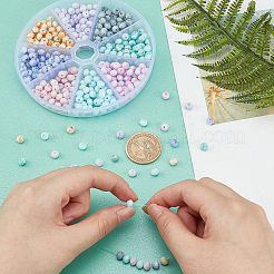 400шт 8 цвета непрозрачные окрашенные стеклянные бусины для выпечки&nbsp;EGLA-PH0001-28