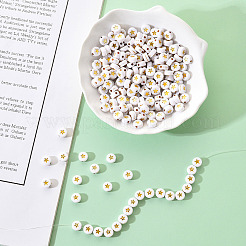 Белые непрозрачные акриловые бусины&nbsp;PACR-YW0001-04A