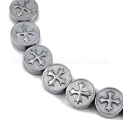 Гальванические нити из синтетических немагнитных гематитовых бусин X-G-K375-B02-03